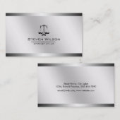 Carte De Visite Avocat De Profession En Droit Blanc Noir Échelle J (Devant / Derrière)