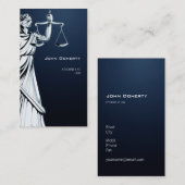 Carte De Visite AVOCAT de Themis | | bleu-foncé (Devant / Derrière)