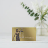 Carte De Visite Avocat de Themis | d'or (Debout devant)