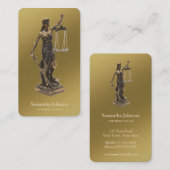 Carte De Visite Avocat de Themis | d'or (Devant / Derrière)