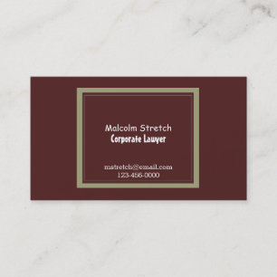 Carte De Visite Avocat d'entreprise professionnel classique