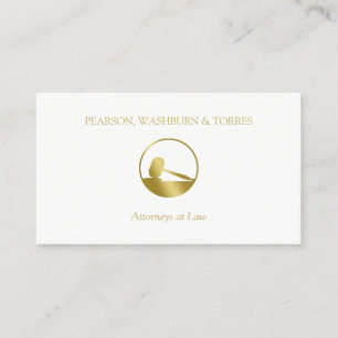 Carte De Visite Avocat d'or d'icône de Gavel