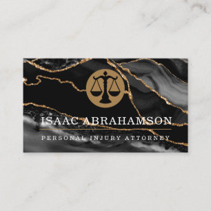 Carte De Visite Avocat Droit Agate Noire 