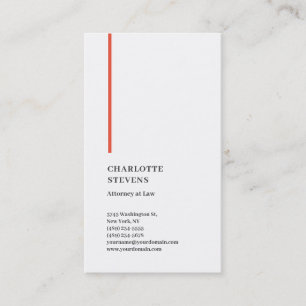 Carte De Visite Avocat Droit Élégant Simple Minimaliste Tendance