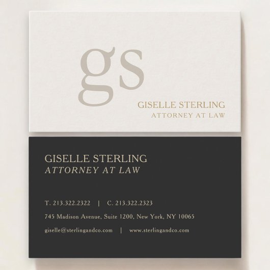 Carte De Visite Avocat Droit Monogramme Professionnel