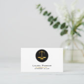 Carte De Visite Avocat Droit Profession Classique Simple Or Échell (Debout devant)