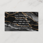 Carte De Visite Avocat Droitier Agate Noire (Dos)