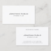 Carte De Visite Avocat du Bureau du droit des Modèles professionne (Devant / Derrière)