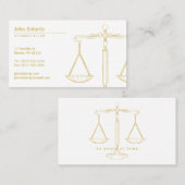 Carte De Visite Avocat | Échelles or de justice (Devant / Derrière)