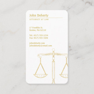 Carte De Visite Avocat | Échelles or de justice