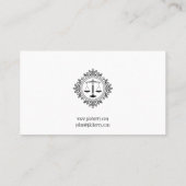 Carte De Visite Avocat élégant | Cabinet juridique (Dos)