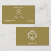 Carte De Visite Avocat élégant | Cabinet juridique (Devant / Derrière)