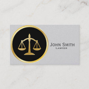 Carte De Visite Avocat élégant élégant avec des échelles de