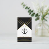 Carte De Visite Avocat élégant | Noir or (Debout devant)