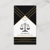 Carte De Visite Avocat élégant | Noir or (Devant)