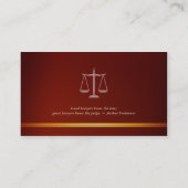 Carte De Visite Avocat Élégant | Rouge (Dos)