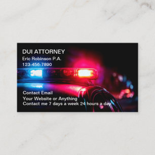 Carte De Visite Avocat en conduite en état d'ivresse Thème de voit