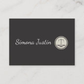 Carte de visite avocat en cuir noir (Dos)