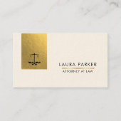 Carte De Visite Avocat En Droit Black Scale Gold Classic (Devant)