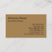 Carte De Visite Avocat en droit Blessure personnelle (Dos)