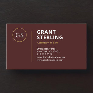 Carte De Visite Avocat en Droit Bourgogne Or