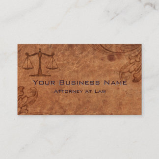 Carte De Visite Avocat en Droit en Cuir Relief