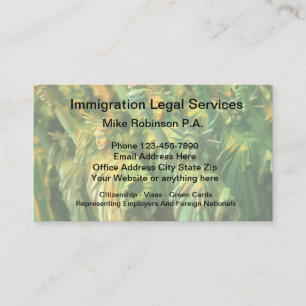 Carte De Visite Avocat en immigration et services juridiques