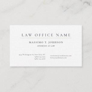 Carte De Visite Avocat en lin de luxe