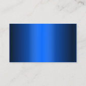 Carte De Visite Avocat en métal Royal Blue Faux (Dos)