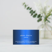 Carte De Visite Avocat en métal Royal Blue Faux (Debout devant)
