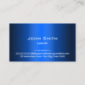 Carte De Visite Avocat en métal Royal Blue Faux (Devant)