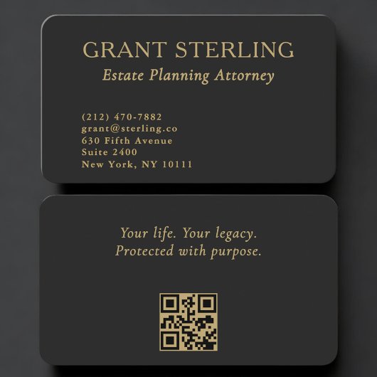 Carte De Visite Avocat en planification successorale Code QR Profe