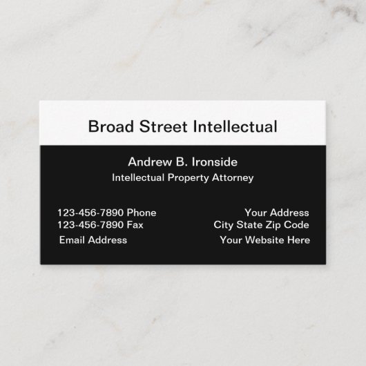 Carte De Visite Avocat en propriété intellectuelle (Devant)