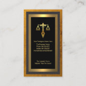 Carte De Visite Avocat Exquise Exquise Gold Photo Frame (Dos)
