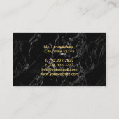 Carte De Visite Avocat Gold Justice Scale Attorney Modern Marble (Dos)