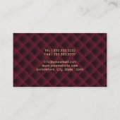 Carte De Visite Avocat Gold Stripe Maroon Attorney (Dos)
