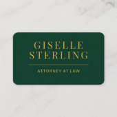 Carte de visite avocat Green Gold avec code QR pho (Devant)