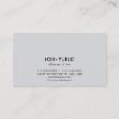 Carte De Visite Avocat gris élégant moderne de mandataire (Dos)