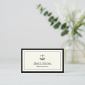 Carte De Visite Avocat juridique avocat noir échelle professionnel (Debout devant)