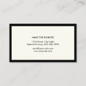 Carte De Visite Avocat juridique avocat noir échelle professionnel (Dos)