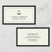 Carte De Visite Avocat juridique avocat noir échelle professionnel (Devant / Derrière)