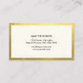 Carte De Visite Avocat juridique Gold Scale Professional  (Dos)