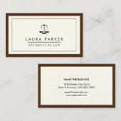 Carte De Visite Avocat juridique - Noire Scale Professional (Devant / Derrière)