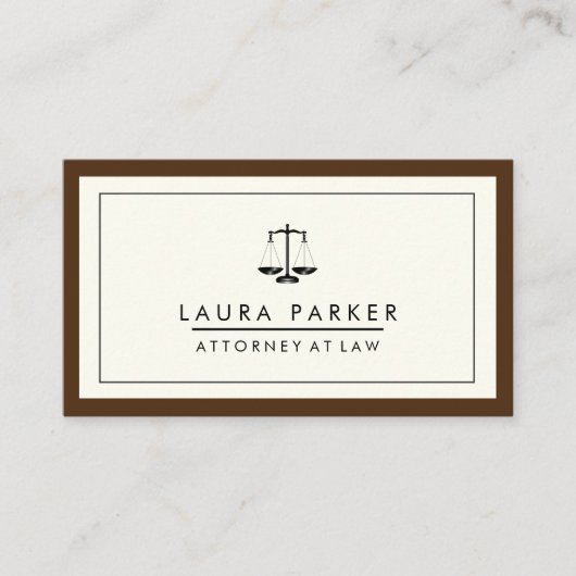 Carte De Visite Avocat juridique - Noire Scale Professional (Devant)