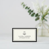 Carte De Visite Avocat juridique - Noire Scale Professional (Debout devant)