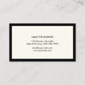 Carte De Visite Avocat juridique - Noire Scale Professional (Dos)