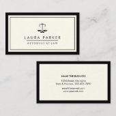 Carte De Visite Avocat juridique - Noire Scale Professional (Devant / Derrière)