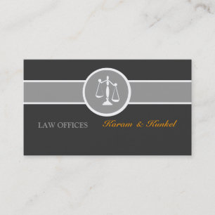 Carte De Visite Avocat juridique Scales Black White Grey