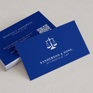 Carte De Visite Avocat juriste professionnel bleu royal
