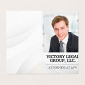 Carte De Visite Avocat | Logo Justice | Business Man (Extérieur déplié)
